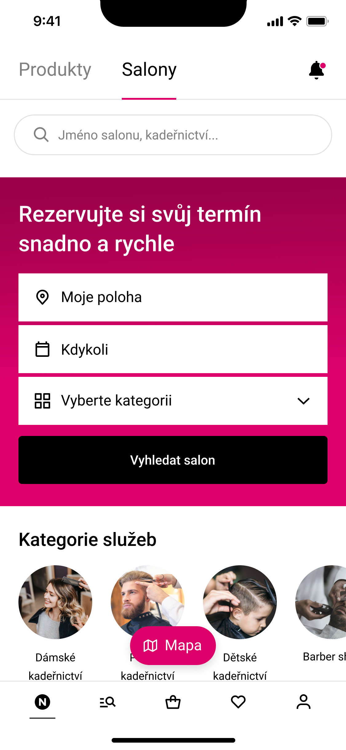 Aplikace Notino Partner na displeji smartphonu