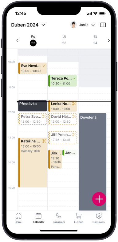Aplikace Notino Partner na displeji smartphonu